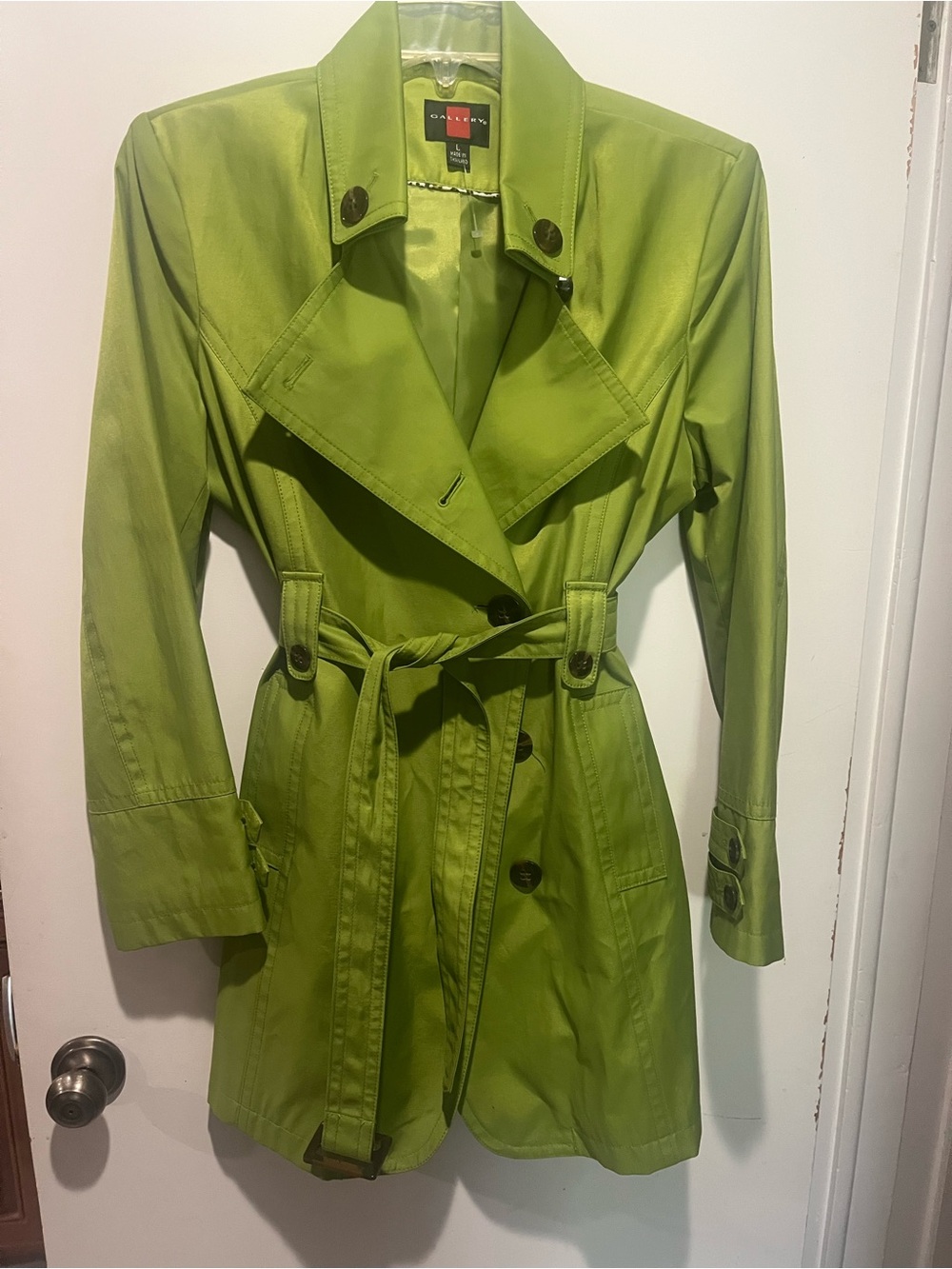 Gallery  Women's Lime Green Trench Coat